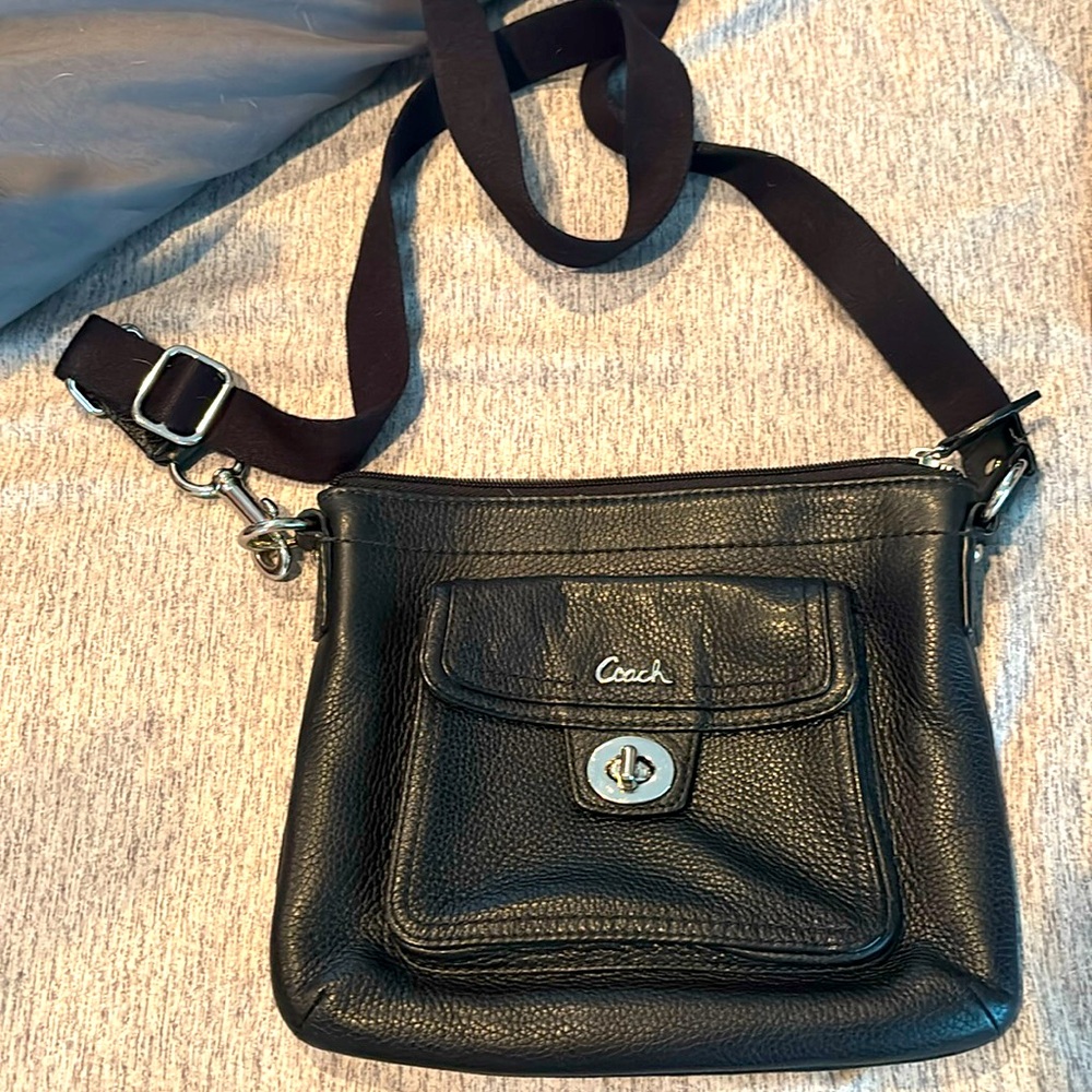 Black coach side bag/purse